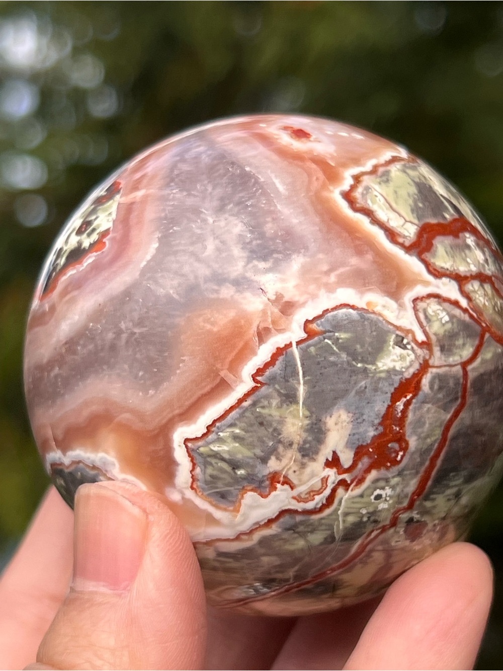 Money (4) agate sphere | crystal